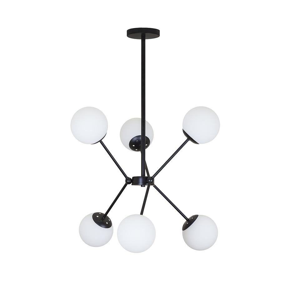 Люстра лофт на 6 плафонов Levistella 7529810-6 BK+WH Черный (LVS4553) Люстра лофт на 6 плафонов Levistella 7529810-6 BK+WH Черный (LVS4553)