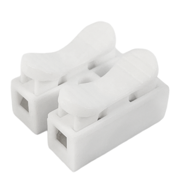 Клема-з'єднувач проводів KX-P2 самозатискна 2 канали 10 шт. White (287559) Клема-з'єднувач проводів KX-P2 самозатискна 2 канали 10 шт. White (287559)