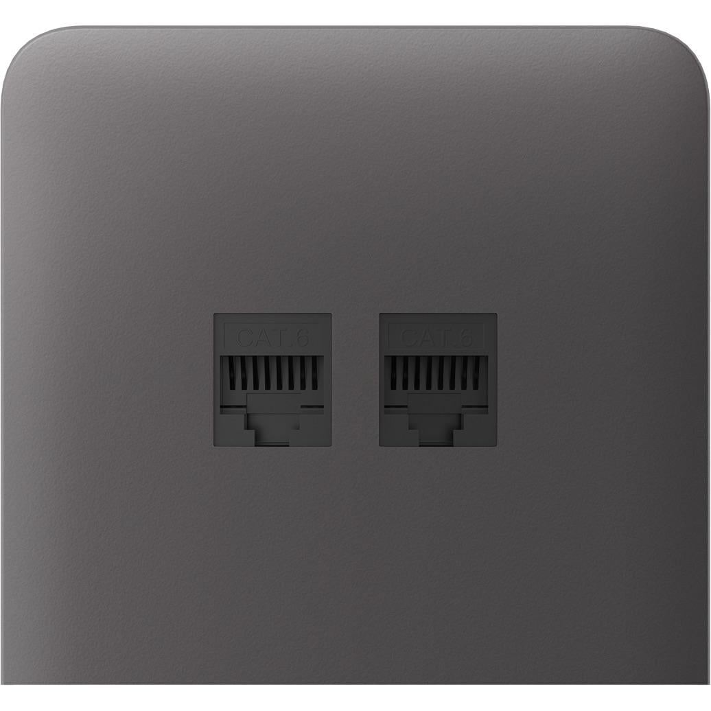 Панель боковая для встроенной интернет-розетки Ajax SideCover LAN Vertical Grey (17322)