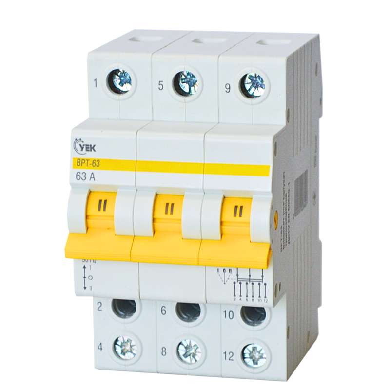Выключатель-разъединитель УEK ВРТ-63 1-0-2 3P 63A трехпозиционный (MPR10-3-063-U) Выключатель-разъединитель УEK ВРТ-63 1-0-2 3P 63A трехпозиционный (MPR10-3-063-U)