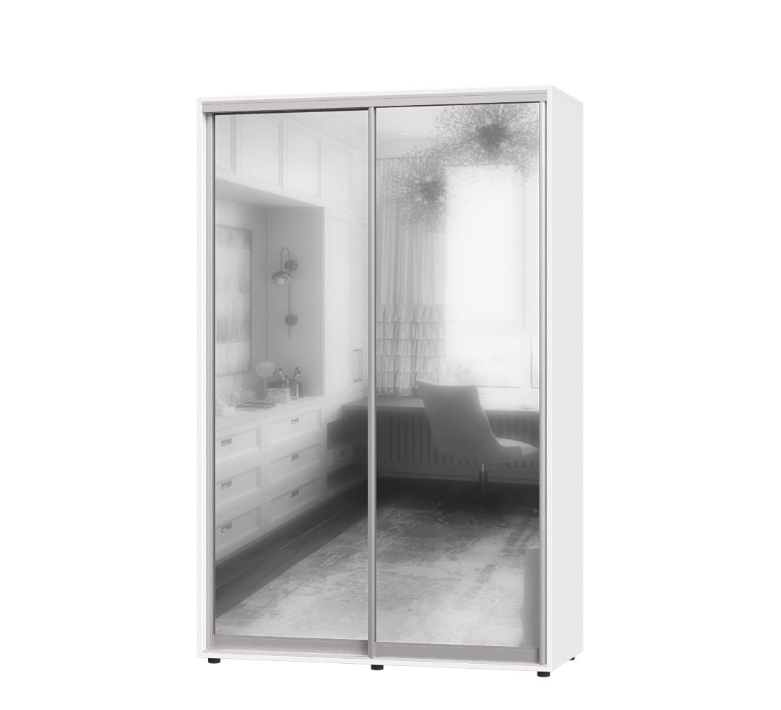 Шкаф-купе двухдверный Эверест ШК-02 140х60х220 см Нимфея Альба (06911)