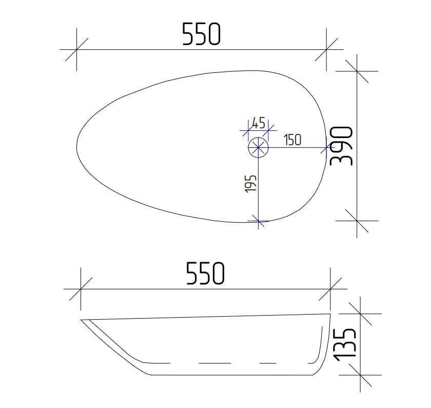 Умывальник VBI TRENTO 55 накладной White (VBI-011900) - фото 4