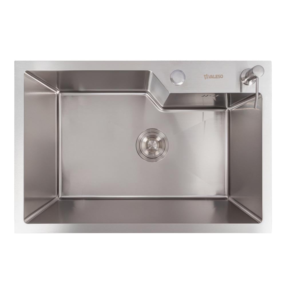 Мойка кухонная Valeso Handmade нержавеющая сталь 3,0/0,8 65х43 см