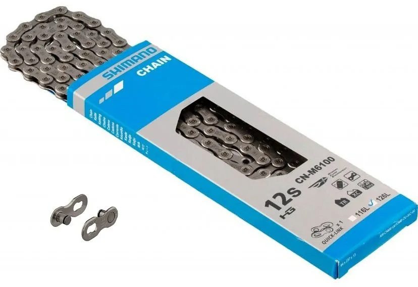 Цепь Shimano Deore CN-M6100 12 скоростей 138 звеньев с замком QuickLink (ICNM6100138Q)