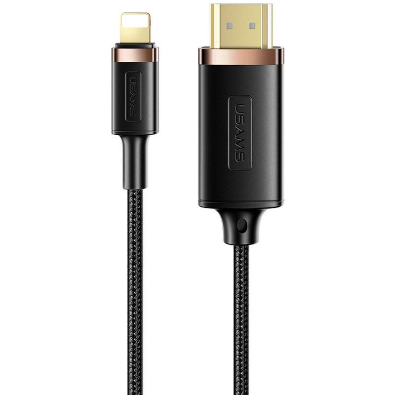 Кабель дата Usams US-SJ509 U70 Lightning to HDMI HD 2 м Черный (00000062627_1)
