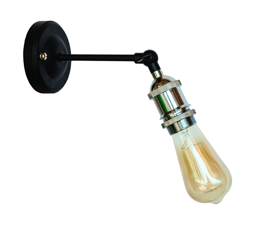 Бра Levistella Lofty удлиненное с патроном AMP12 Черный/Хром (1963530275)