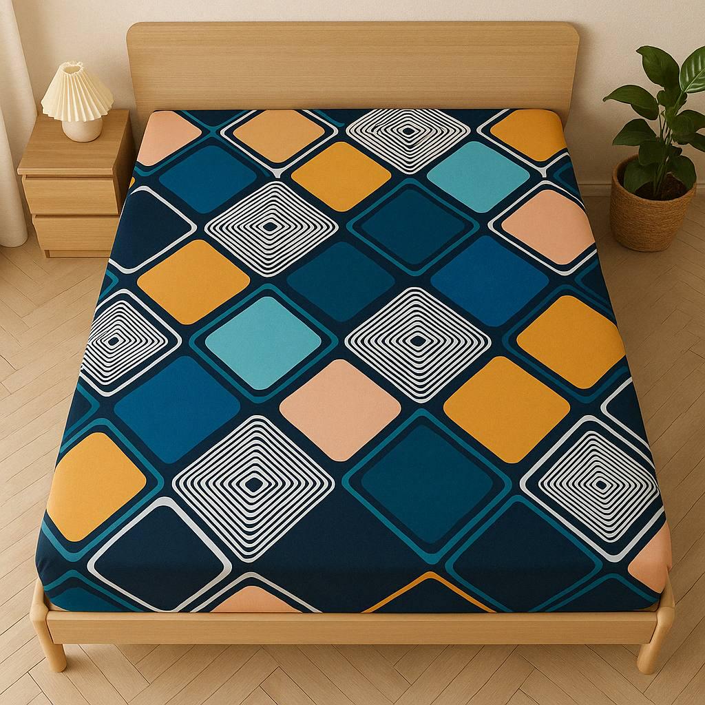 Простыня Нео узоры на резинке бязь 160х200 см (G-1904n/x160)