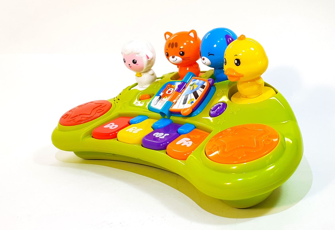 Бізіборд дитяче піаніно ігровий центр інтерактивна розвиваюча музична іграшка Hola Toys сортер з милими звірятами різнобарвна Бізіборд дитяче піаніно ігровий центр інтерактивна розвиваюча музична іграшка Hola Toys сортер з милими звірятами різнобарвна
