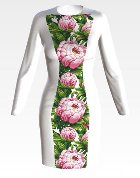 Заготовка для жіночого плаття Пишні піони для вишивки бісером і нитками домоткане полотно Лляний білий (ПЛ188дМ) Заготовка для жіночого плаття Пишні піони для вишивки бісером і нитками домоткане полотно Лляний білий (ПЛ188дМ)