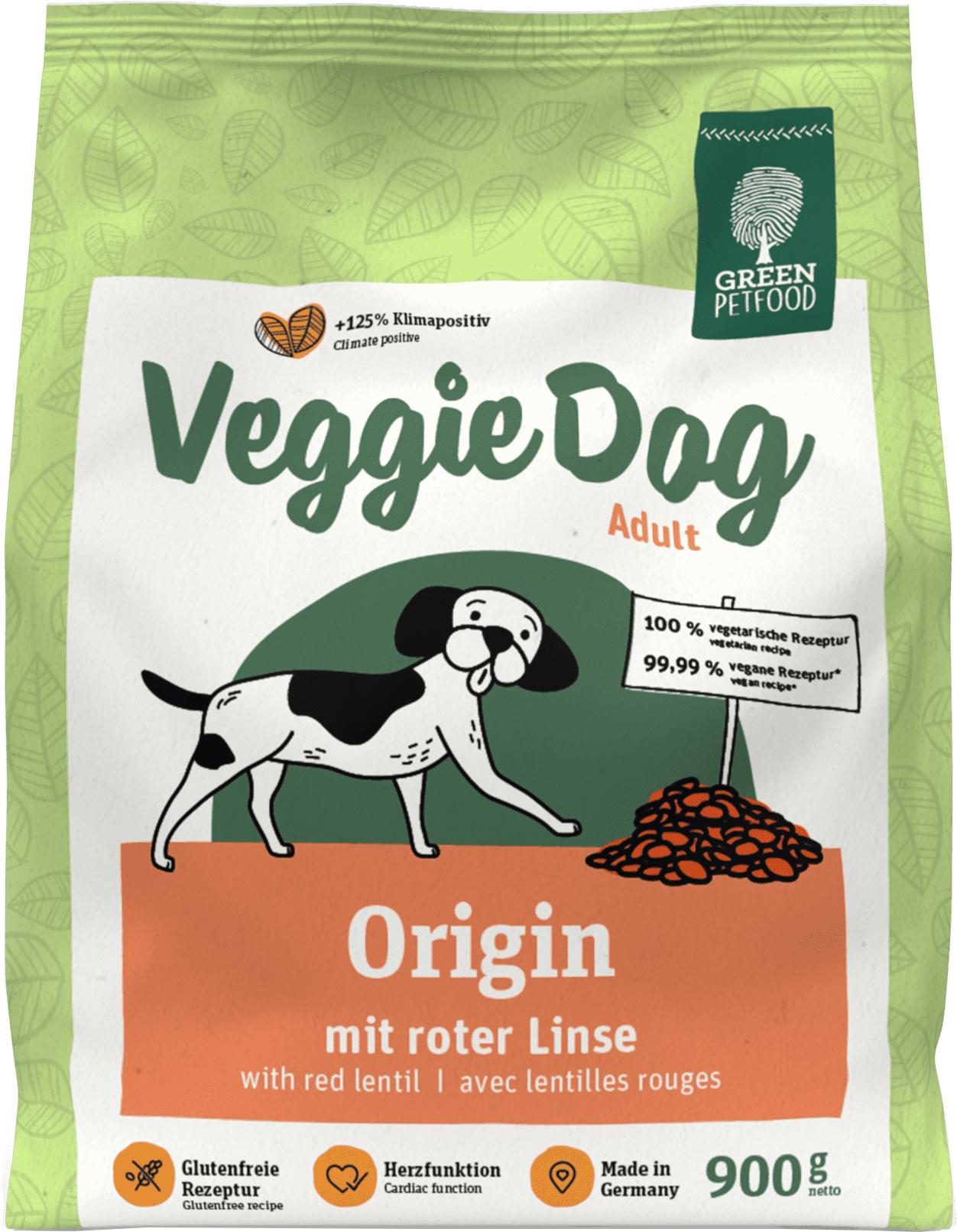 Корм сухой для взрослых собак Green Petfood VeggieDog Origin вегетарианский 900 г (4032254747222)