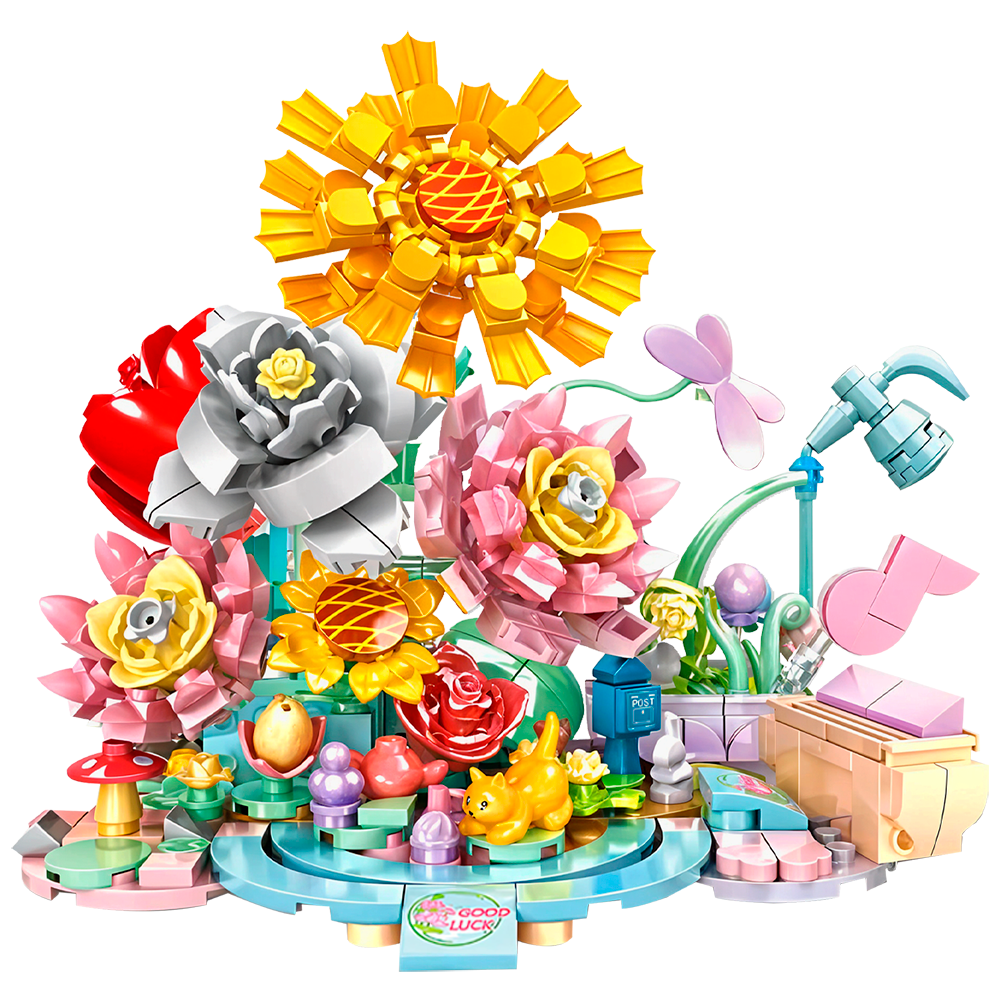 Конструктор 3Д Волшебная лужайка 4в1 628 дет. (Flow-0292)