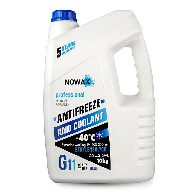 Антифриз NOWAX BLUE G11 (синий) 10кг NX10002
