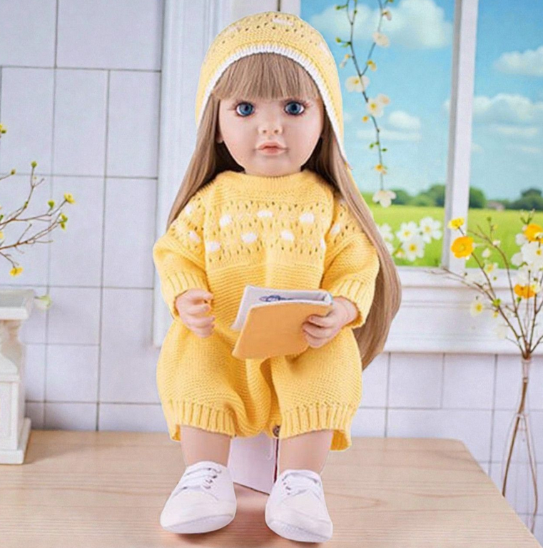 Лялька інтерактивна велика WToys висота пульт рухає кінцівками відповідає на запитання мелодії повторення 55 см (TK 1273-25)