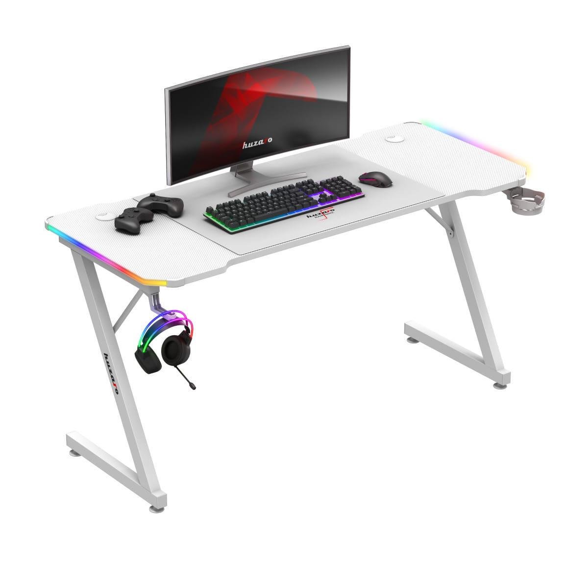 Компьютерный стол Huzaro Hero 3,3 RGB White