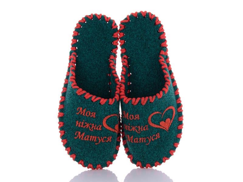 Тапочки фетровые женские VENDS 163 р. 40-41 Зеленый
