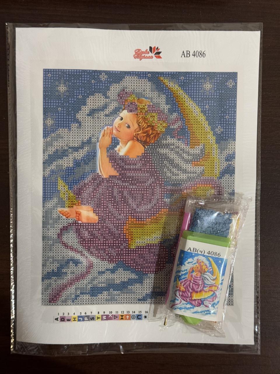 Алмазна мозаїка Янголятко на місяці 19х23 см (1878039210) - фото 2 Алмазна мозаїка Янголятко на місяці 19х23 см (1878039210) - фото 2