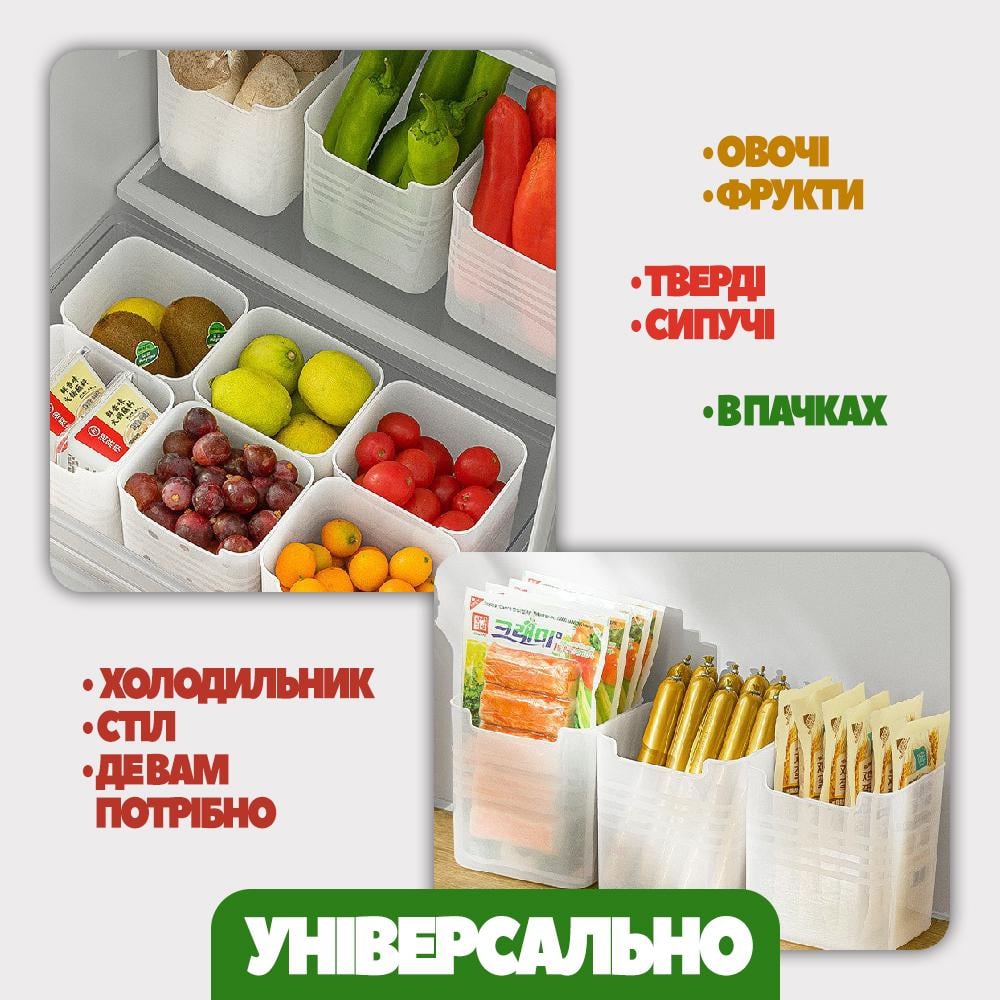 Набор органайзеров для хранения продуктов в холодильнике 3 шт. (25996004) - фото 2