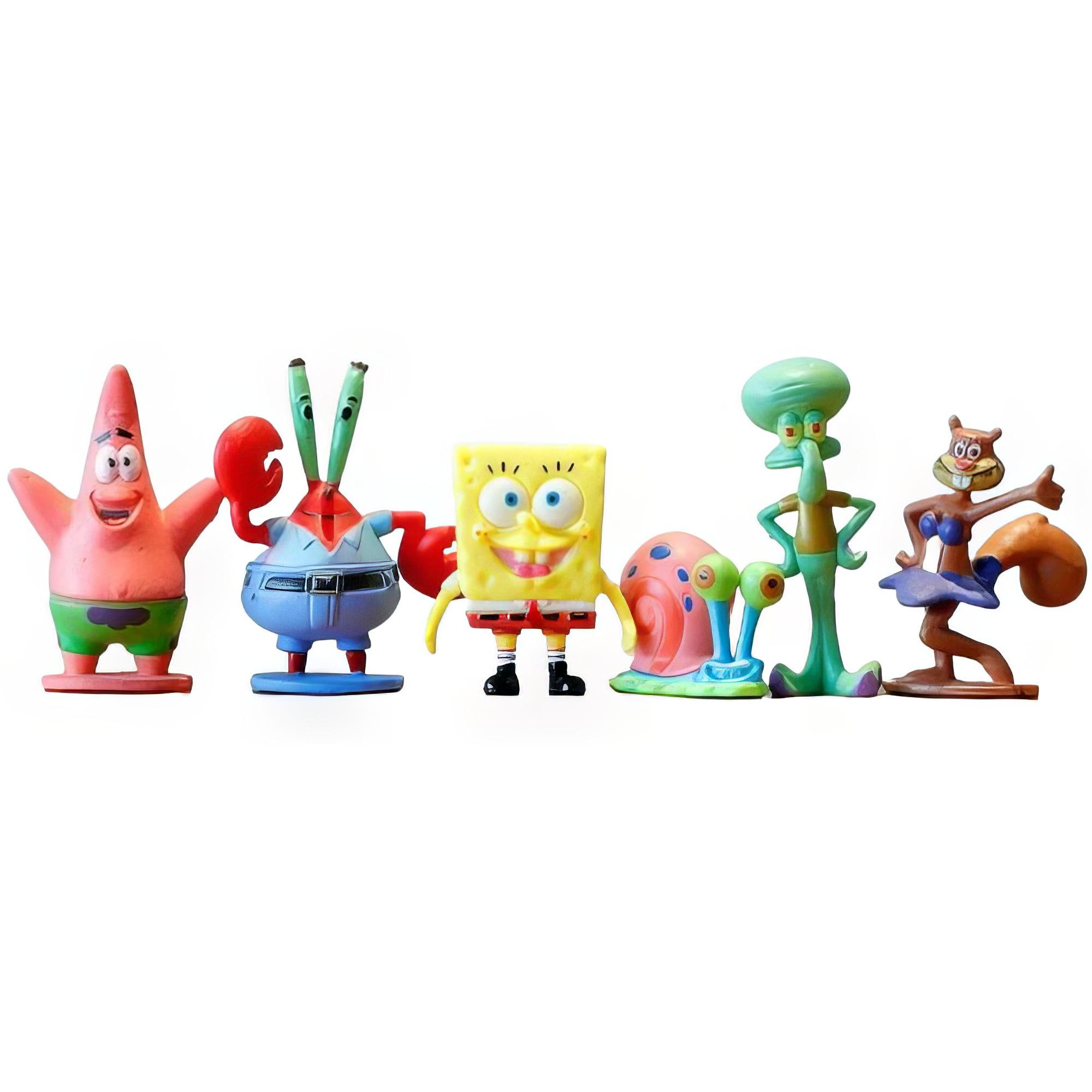 Набор фигурок Spongebob Губка Боб 6в1 3-6 см - фото 1