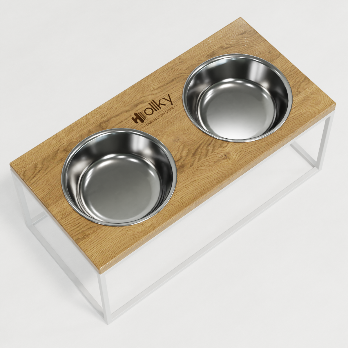 Миски на подставке для больших собак Hollky Base XL20 2х1,8 л (BXL20-522620-WHNT) - фото 7