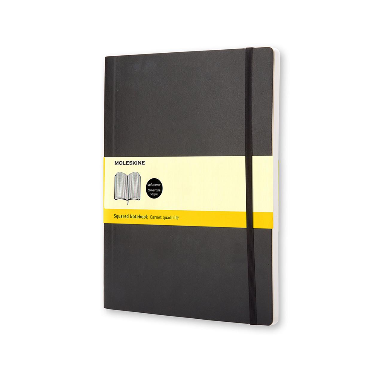 Блокнот Moleskine Classic великий 192 сторінки в клітку м'яка обкладинка 19х25 см Чорний