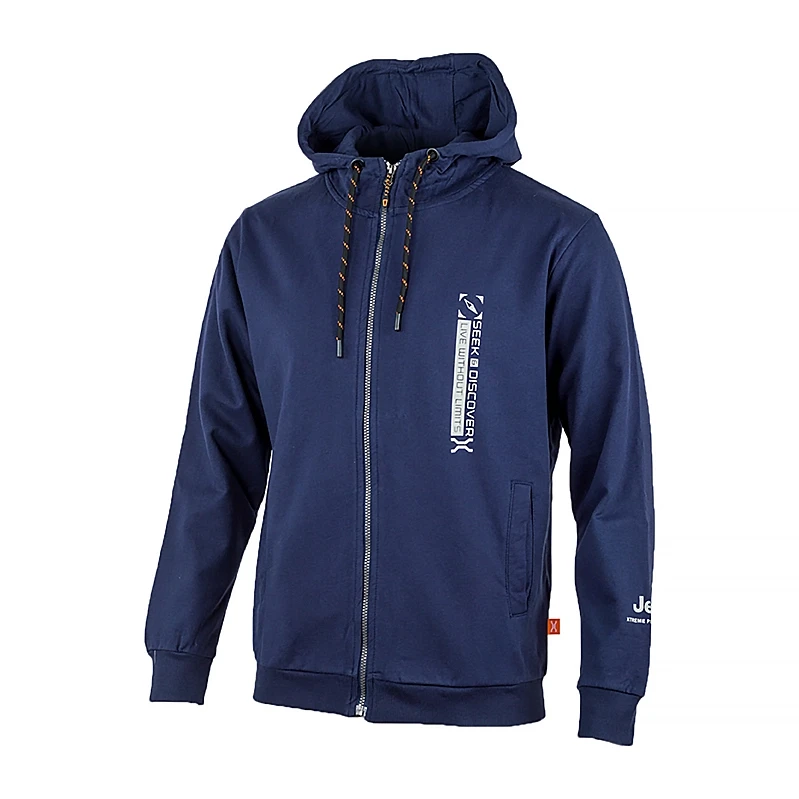 Толстовка чоловіча JEEP HOODED SWEATSHIRT FULL ZIP SEEK&DISCOVERY Small Vertic L Синій (O102625-K882 L)