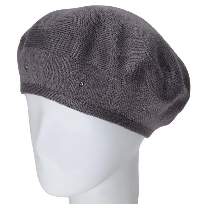 Берет жіночий Lirus Янна подвійний тонкої в'язки Димчастий (119514)