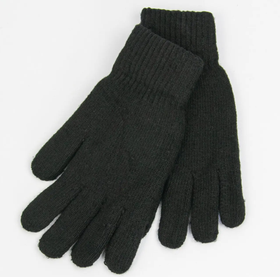 Перчатки для мужчин зимние двойные S Черный (21-5-27)