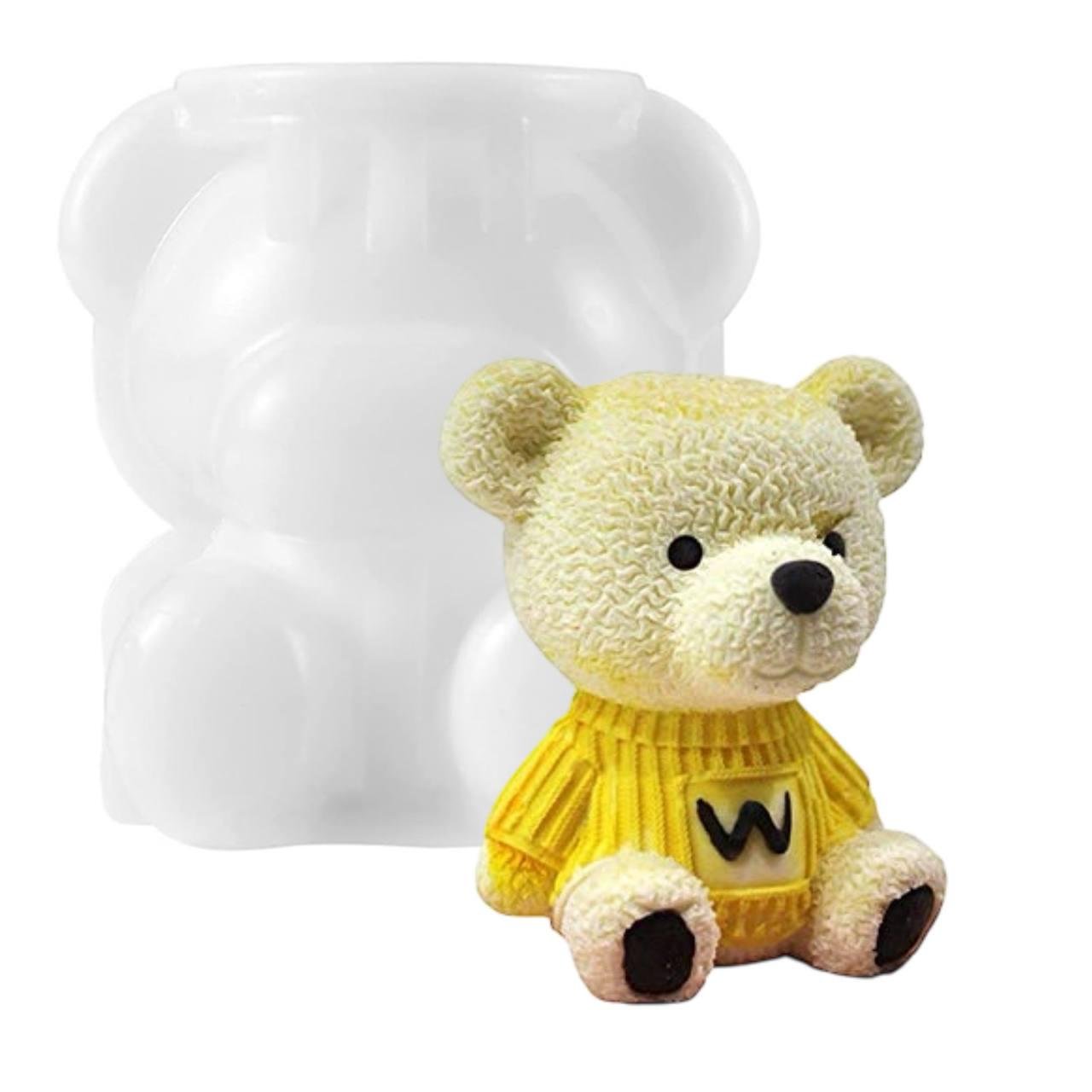 Молд силіконовий Ведмедик у светрі 3D 6,5х6 см (14a8cfc9)