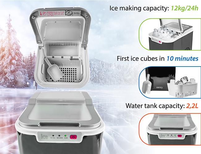 Ледогенератор Camry CR 8073 быстрое приготовление льда до 12 кг/сутки - фото 9