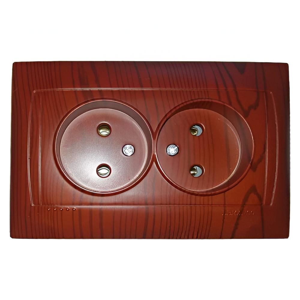 Розетка подвійна Lemanso Сакура Вишня (LMR1522)