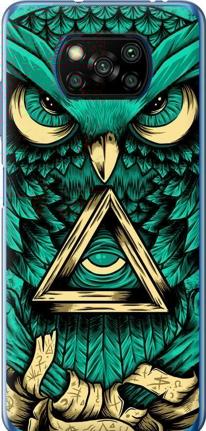 Чохол на Xiaomi Poco X3 Pro Сова Арт-тату (3971u-2938-42517)