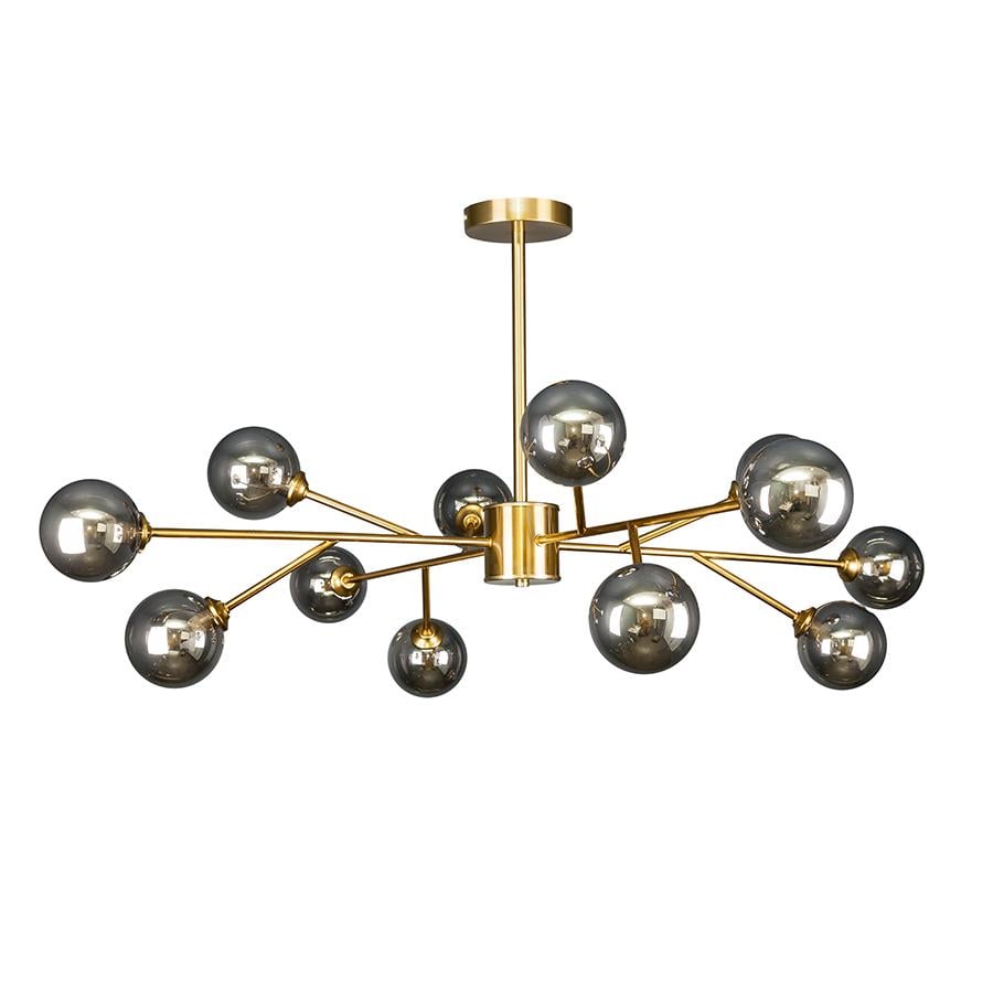 Люстра потолочная молекула Levistella 7529806-12 BRZ/BK бронзовый плафон Черный