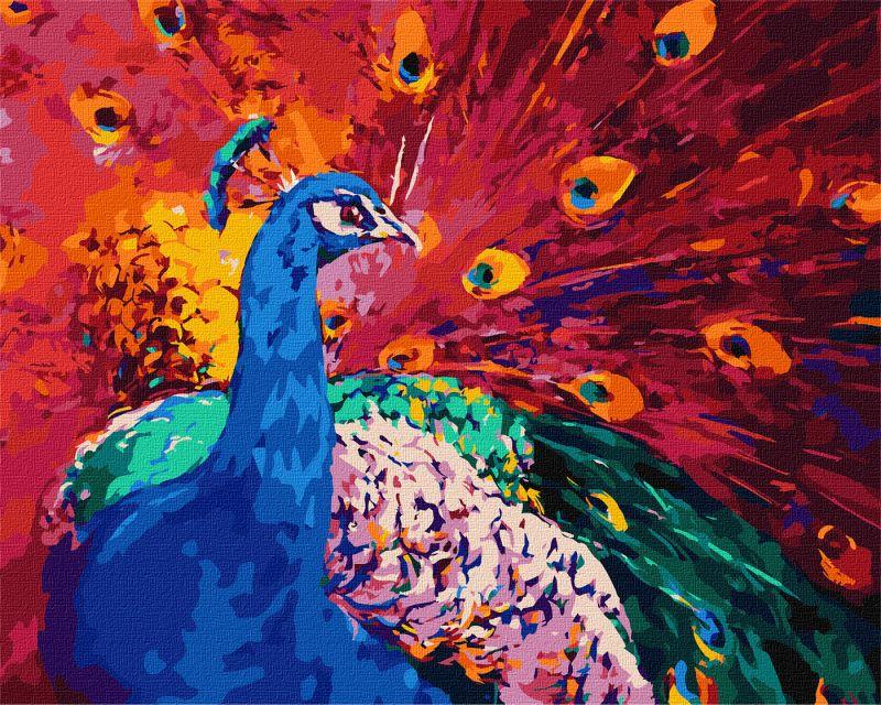 Картина по номерам Павлін "Велична краса" 40х50 см