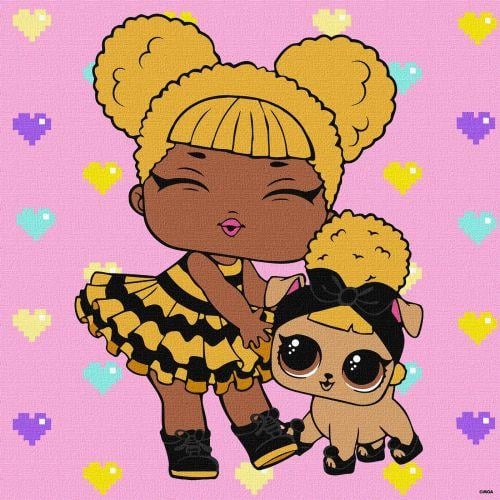 Картина за номерами L. O. L. Surprise! TroopSurprise Queen Bee With Queen Pup 40х40 см (2987481923)