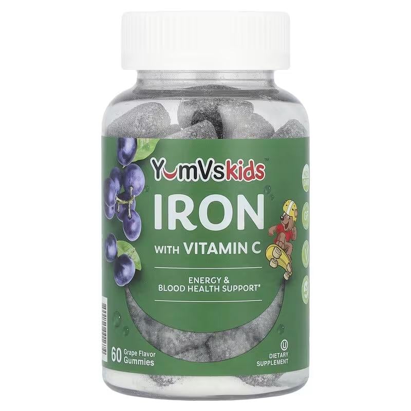 Железо для детей с витамином C YumVs Pure Iron with Vitamin C Gummies