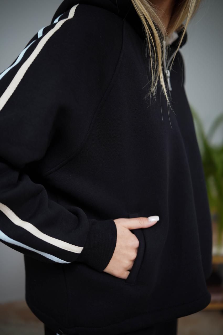 Костюм женский М208.4 на замке с начесом XL Черный (1029-1-63) - фото 3