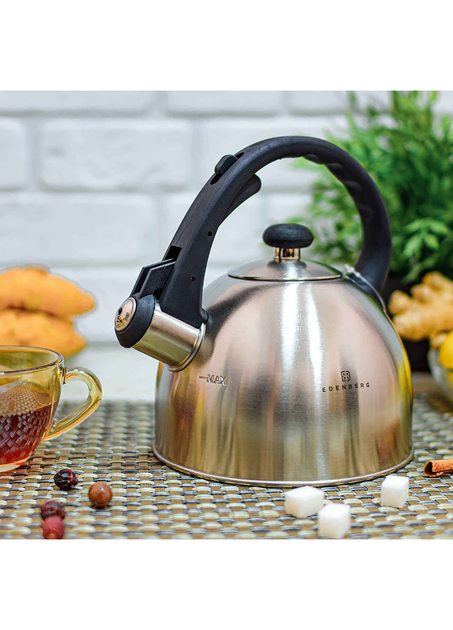 Чайник зі свистком металевий Edenberg EB-1972 1,5 л - фото 4 Чайник зі свистком металевий Edenberg EB-1972 1,5 л - фото 4