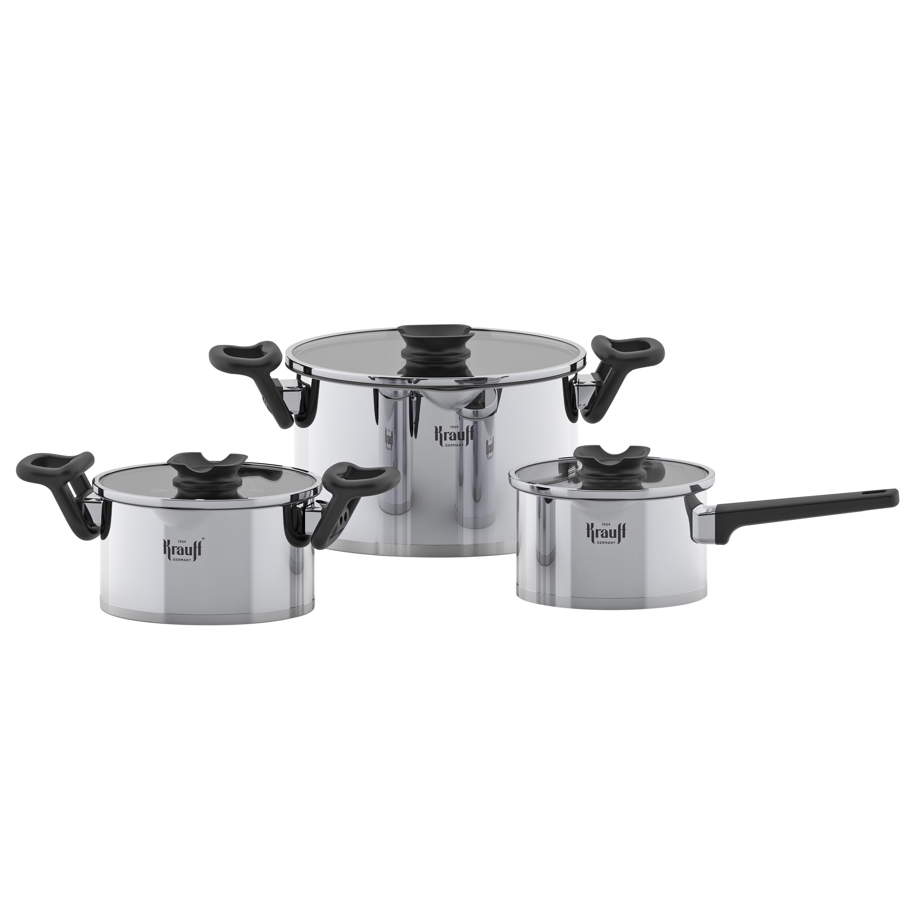 Набор кастрюль с ковшом Krauff Vizo из нержавеющей стали 6 пр. (26-247-025)