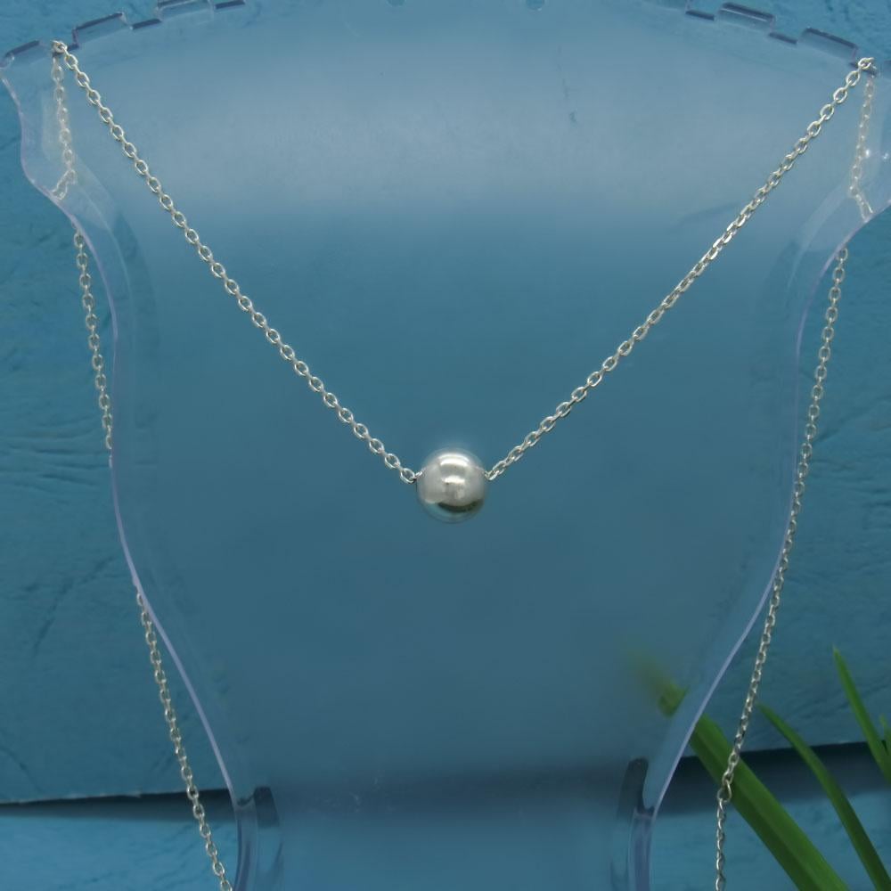 Срібне кольє Кулька 8 мм