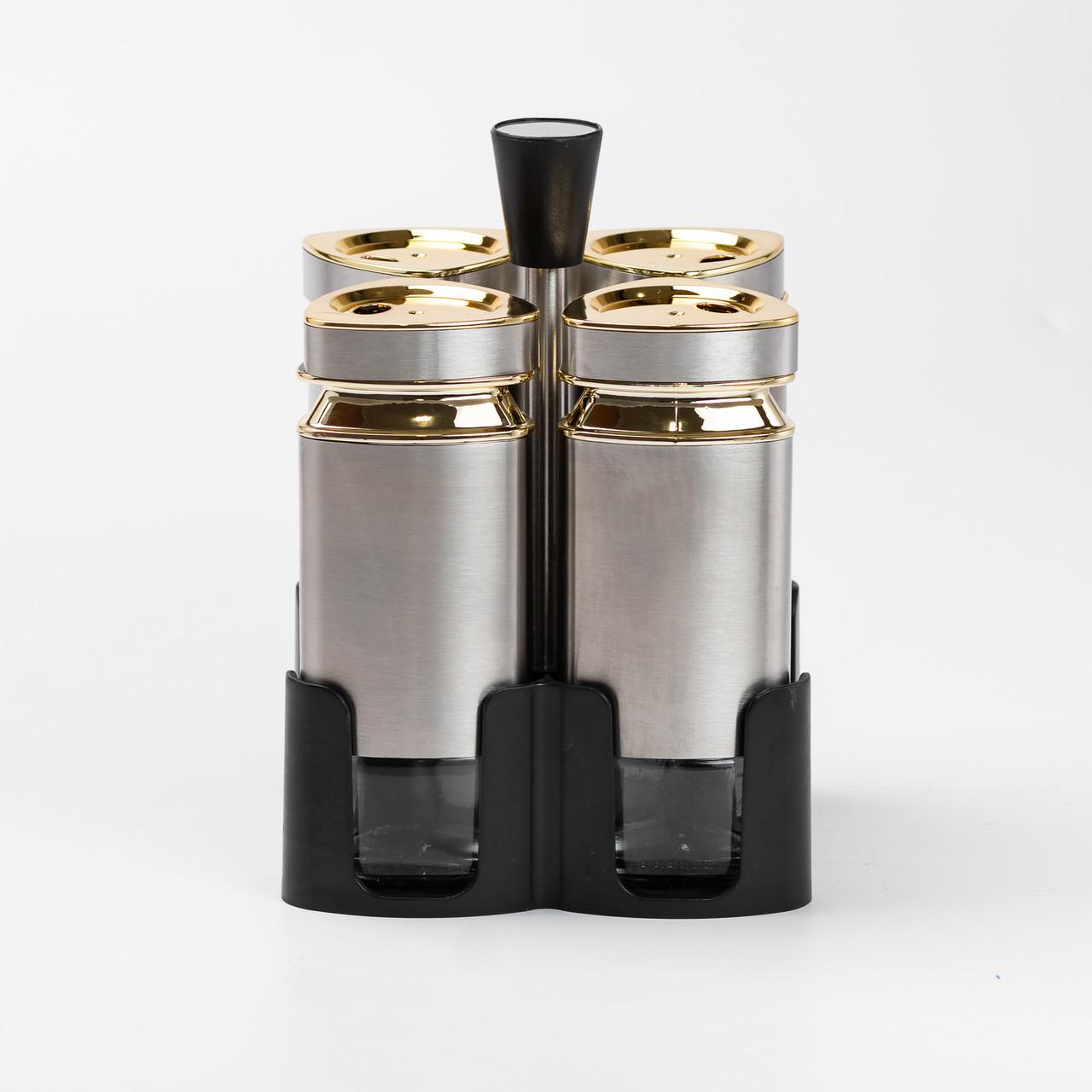 Набір ємностей для спецій на підставці 4шт. по 120 мл - фото 2