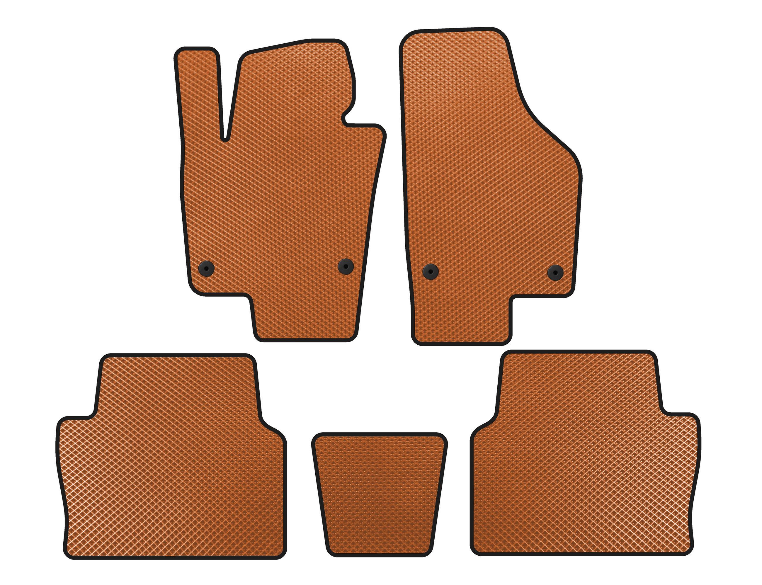 Коврики EVA Digital Designs для Seat Alhambra 2010- гг. этилвинилацетат 2 ряда Оранжевый