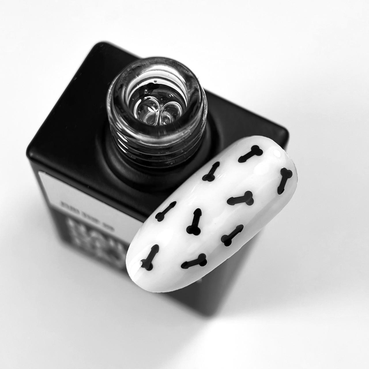 Топ без липкого шару Nails Of The Day FUN! top 10 мл 03 Чорний (2540029396) - фото 2