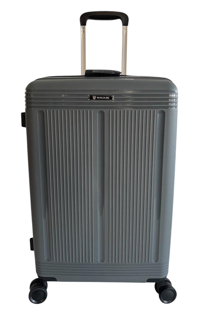 Чемодан большой AIRTEX Worldline 292 полипропилен L Серый - фото 1