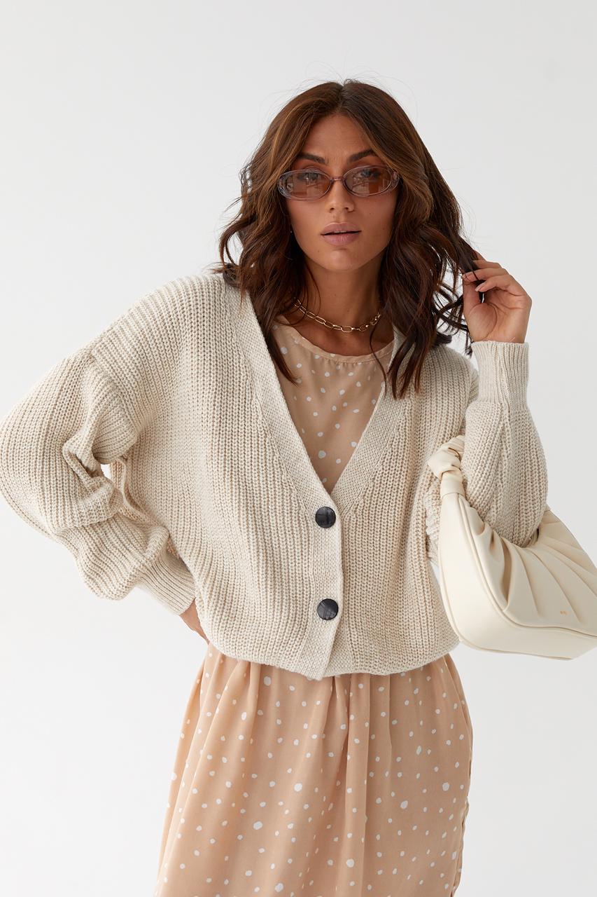 Кардиган укороченный M Бежевый (9527898) Кардиган укороченный M Бежевый (9527898)