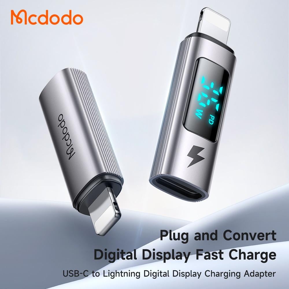 Переходник Mcdodo Digital display USB-C to Lightning PD 36W Connector OT-6100 - фото 3