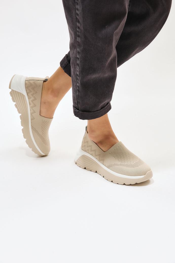 Слипоны женские ALLSY р. 38 Бежевый (195645) - фото 4