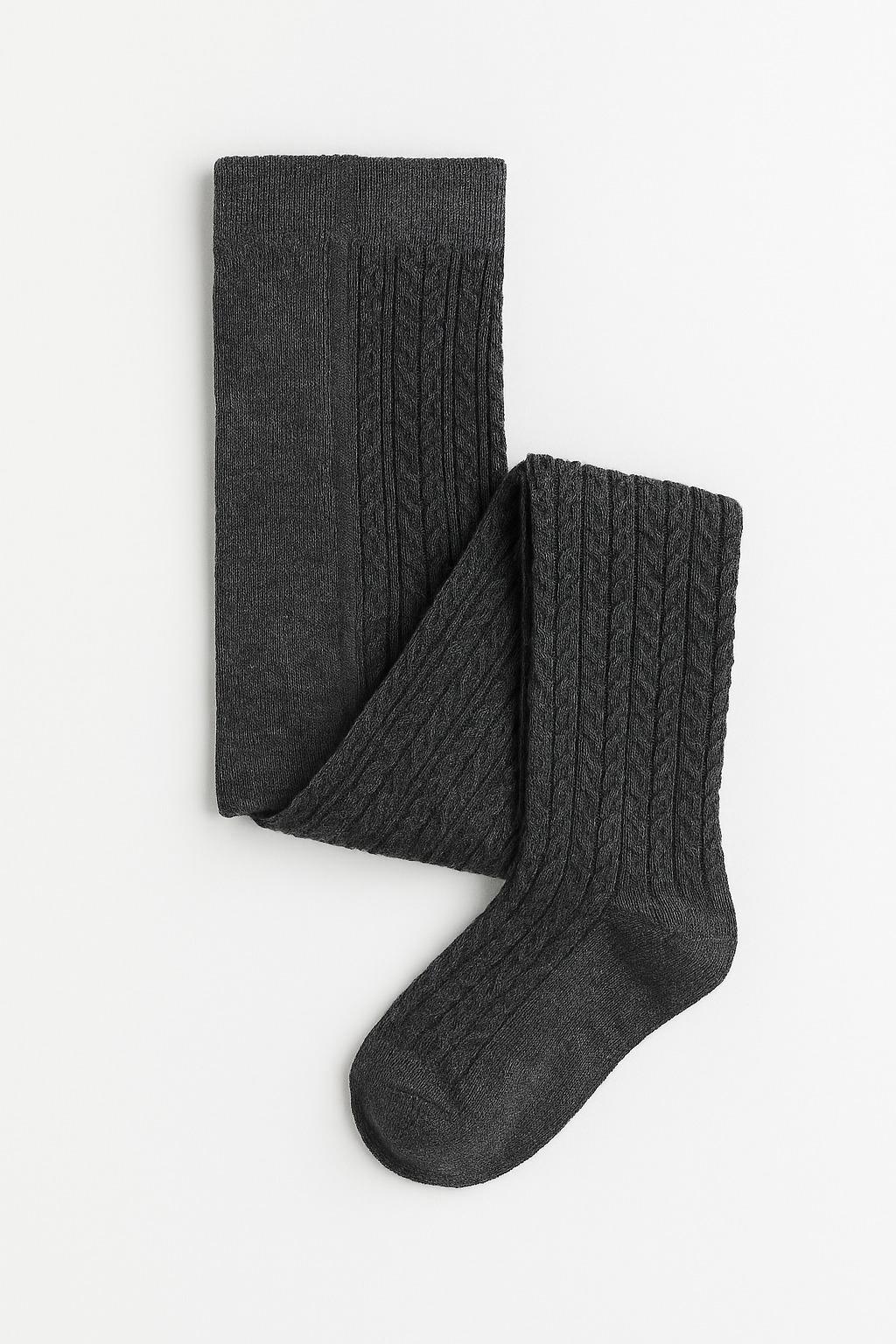 Колготки H&M 868578П вязка 50-56 см Темно-серый