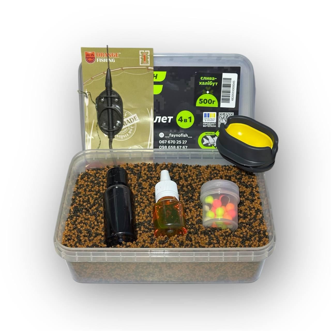 Методный пеллетс метод микс Fayno Fish слива-халибут 6в1 500 г (2899747813)