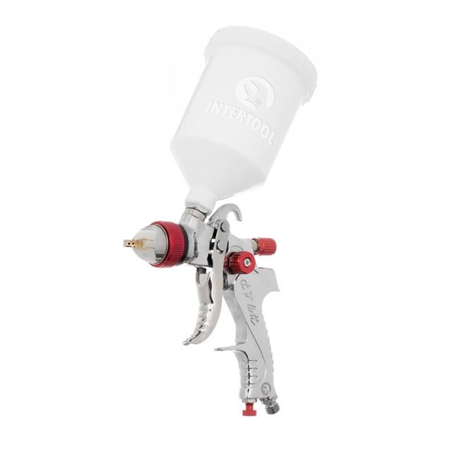 Фарбопульт пневматичний Intertool HVLP з трьома наборами форсунок 1,3/1,4/1,7 мм 3 бар (PT-0153)