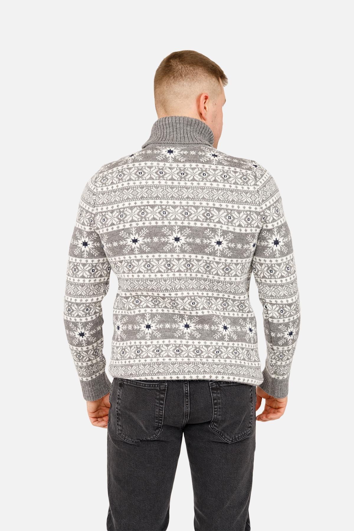 Светр чоловічий ЦБ-00263896 р. 46 Сірий (SKT001029860) - фото 3 Светр чоловічий ЦБ-00263896 р. 46 Сірий (SKT001029860) - фото 3